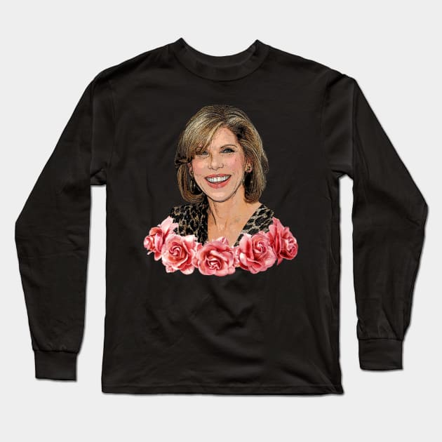 Rosy Christine Baranski Cartoon Long Sleeve T-Shirt by baranskini